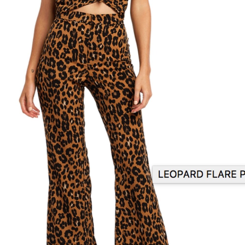 Bardot Leopard Flare Pants